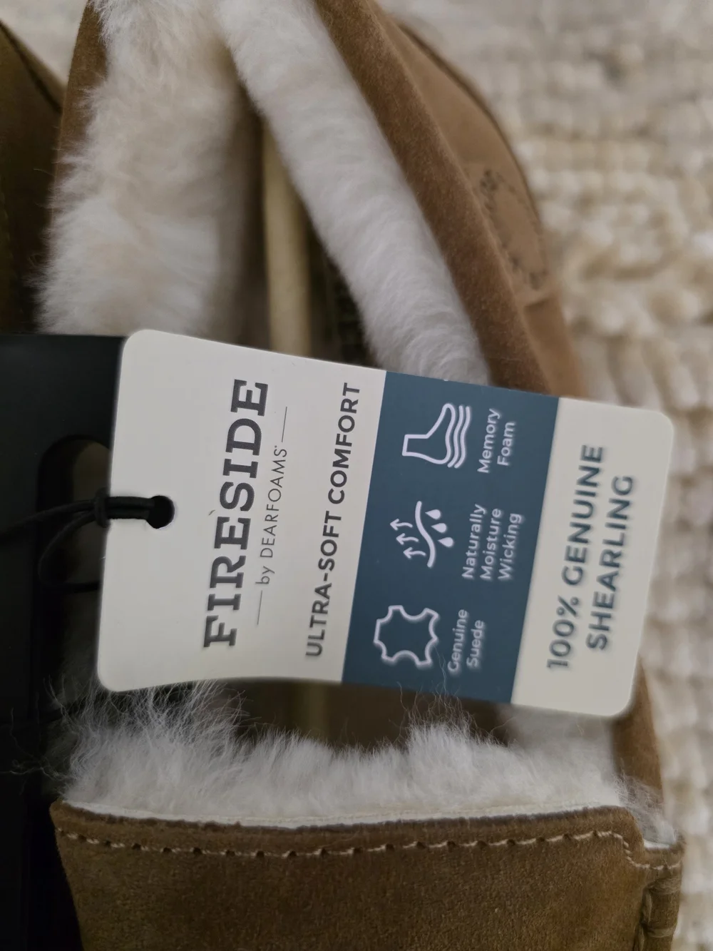 Men's Chestnut Shearling-Lined Slippers